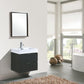 Bliss 24 in. Wall Mount Modern Bathroom Vanity - Black