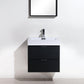 Bliss 24 in. Wall Mount Modern Bathroom Vanity - Black