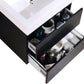 Bliss 24 in. Wall Mount Modern Bathroom Vanity - Black
