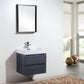 Bliss 24 in. Wall Mount Modern Bathroom Vanity - Gray Oak