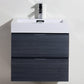 Bliss 24 in. Wall Mount Modern Bathroom Vanity - Gray Oak