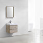 Bliss 24 in. Wall Mount Modern Bathroom Vanity - Nature Wood
