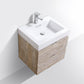 Bliss 24 in. Wall Mount Modern Bathroom Vanity - Nature Wood