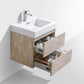 Bliss 24 in. Wall Mount Modern Bathroom Vanity - Nature Wood