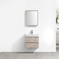 Bliss 24 in. Wall Mount Modern Bathroom Vanity - Nature Wood