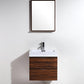 Bliss 24 in. Wall Mount Modern Bathroom Vanity - Walnut