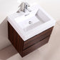 Bliss 24 in. Wall Mount Modern Bathroom Vanity - Walnut