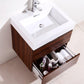Bliss 24 in. Wall Mount Modern Bathroom Vanity - Walnut