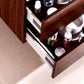 Bliss 24 in. Wall Mount Modern Bathroom Vanity - Walnut
