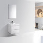 Bliss 24 in. Wall Mount Modern Bathroom Vanity - High Gloss White