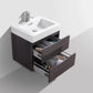 Bliss 24 in. Wall Mount Modern Bathroom Vanity - High Gloss Gray Oak