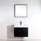 Bliss 30 in. Wall Mount Modern Bathroom Vanity - Black