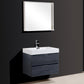 Bliss 30 in. Wall Mount Modern Bathroom Vanity - Gray Oak