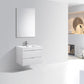 Bliss 30 in. Wall Mount Modern Bathroom Vanity - High Gloss White