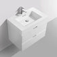 Bliss 30 in. Wall Mount Modern Bathroom Vanity - High Gloss White