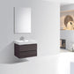 Bliss 30 in. Wall Mount Modern Bathroom Vanity - High Gloss Gray Oak