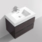 Bliss 30 in. Wall Mount Modern Bathroom Vanity - High Gloss Gray Oak