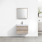 Bliss 30 in. Wall Mount Modern Bathroom Vanity - Nature Wood