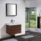 Bliss 30 in. Wall Mount Modern Bathroom Vanity - Walnut