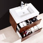 Bliss 30 in. Wall Mount Modern Bathroom Vanity - Walnut