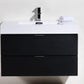 Bliss 36 in. Wall Mount Modern Bathroom Vanity - Black