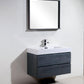 Bliss 36 in. Wall Mount Modern Bathroom Vanity - Gray Oak
