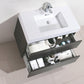 Bliss 36 in. Wall Mount Modern Bathroom Vanity - Gray Oak