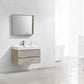 Bliss 36 in. Wall Mount Modern Bathroom Vanity - Nature Wood