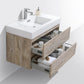 Bliss 36 in. Wall Mount Modern Bathroom Vanity - Nature Wood