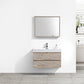 Bliss 36 in. Wall Mount Modern Bathroom Vanity - Nature Wood