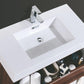 Bliss 36 in. Wall Mount Modern Bathroom Vanity - Walnut