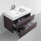 Bliss 36 in. Wall Mount Modern Bathroom Vanity - High Gloss Gray Oak