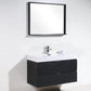 Bliss 40 in. Wall Mount Modern Bathroom Vanity - Black