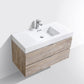 Bliss 40 in. Wall Mount Modern Bathroom Vanity - Nature Wood