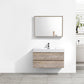 Bliss 40 in. Wall Mount Modern Bathroom Vanity - Nature Wood