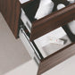 Bliss 40 in. Wall Mount Modern Bathroom Vanity - Walnut