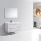 Bliss 40 in. Wall Mount Modern Bathroom Vanity - High Gloss White