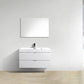 Bliss 40 in. Wall Mount Modern Bathroom Vanity - High Gloss White
