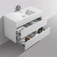 Bliss 40 in. Wall Mount Modern Bathroom Vanity - High Gloss White