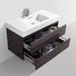 Bliss 40 in. Wall Mount Modern Bathroom Vanity - High Gloss Gray Oak