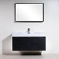 Bliss 48 in. Wall Mount Modern Bathroom Vanity - Black