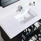 Bliss 48 in. Wall Mount Modern Bathroom Vanity - Black
