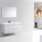 Bliss 48 in. Wall Mount Modern Bathroom Vanity - High Gloss White