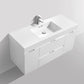 Bliss 48 in. Wall Mount Modern Bathroom Vanity - High Gloss White