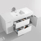 Bliss 48 in. Wall Mount Modern Bathroom Vanity - High Gloss White