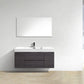 Bliss 48 in. Wall Mount Modern Bathroom Vanity - High Gloss Gray Oak