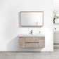Bliss 48 in. Wall Mount Modern Bathroom Vanity - Nature Wood