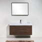 Bliss 48 in. Wall Mount Modern Bathroom Vanity - Walnut