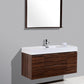 Bliss 48 in. Wall Mount Modern Bathroom Vanity - Walnut