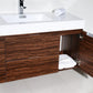Bliss 48 in. Wall Mount Modern Bathroom Vanity - Walnut